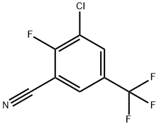 3-chloro-2-fluoro-5-(trifluoromethyl)benzonitrile Struktur
