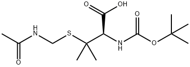 BOC-S-アセトアミドメチル-L-ペニシラミン 化学構造式