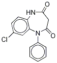 N-DesMethyl ClobazaM-d5, 129973-75-7, 结构式