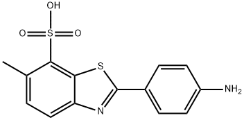 2-(4-氨基苯基)-6-甲基苯并噻唑-7-磺酸, 130-17-6, 结构式