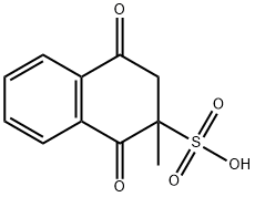 2-メチル-1,4-ジオキソ-1,2,3,4-テトラヒドロナフタレン-2-スルホン酸 化学構造式