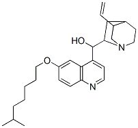 (9R)-10,11-ジヒドロ-6'-[(6-メチルヘプチル)オキシ]シンコナン-9-オール 化学構造式