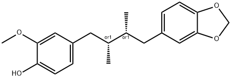 rel-4-[(2R,3R)-4-(1,3-Benzodioxol-5-yl)-2,3-diMethylbutyl]-2-Methoxyphenol Structure
