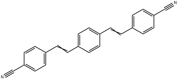 4,4'-[1,4-フェニレンビス(エテン-1,2-ジイル)]ビスベンゾニトリル 化学構造式