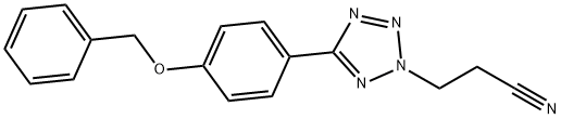 2H-Tetrazole-2-propanenitrile, 5-(4-(phenylmethoxy)phenyl)- Structure