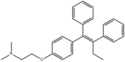 2-[4-[(E)-1,2-diphenylbut-1-enyl]phenoxy]-N,N-dimethyl-ethanamine Struktur