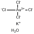 四氯金(III)酸钾水合物, 13005-39-5, 结构式