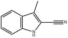 3-メチル-1H-インドール-2-カルボニトリル 化学構造式