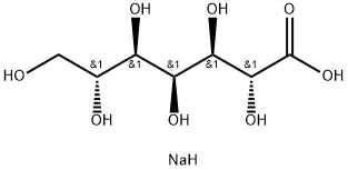 D-甘油-D-古洛糖-庚酸一钠盐, 13007-85-7, 结构式