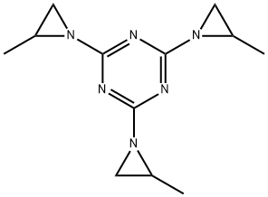 2,4,6-tris(2-methylaziridin-1-yl)-1,3,5-triazine, 13009-91-1, 结构式
