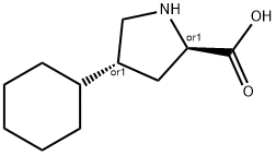 反式-4-环己基-L-脯氨酸,130092-20-5,结构式