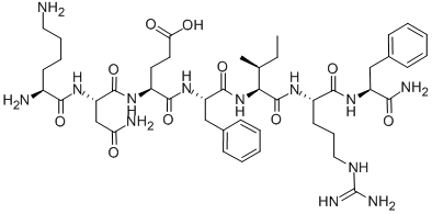 LYS-ASN-GLU-PHE-ILE-ARG-PHE- NH2, 130092-56-7, 结构式
