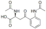 3-[2-(アセチルアミノ)ベンゾイル]-N-アセチル-L-アラニン 化学構造式