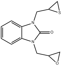 1,3-Dihydro-1-(oxiranylmethyl)-3-(thiiranylmethyl)-2H-benzimidazol-2-o ne Structure