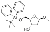 Methyl 5-O-(tert-butyldiphenylsilyl)-2-deoxy-beta-D-erythro-pentofuranoside Structure