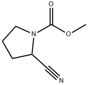 1-Pyrrolidinecarboxylicacid,2-cyano-,methylester(9CI) Structure