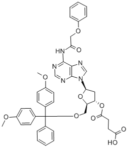 5'-O-(4,4'-DIMETHOXYTRITYL)-N6-PHENOXYACETYL-2'-DEOXYADENOSINE-3'-O-SUCCINIC ACID Structure