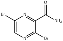 3,6-dibroMopyrazine-2-carboxaMide 化学構造式