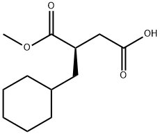 (R)-(+)-2-(环己烷基甲基)丁二酸 1-甲基酯 结构式