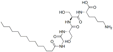 myristoyl-glycyl-seryl-seryl-lysine Structure
