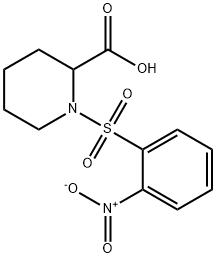 1-[(2-硝苯基)磺酰基]哌啶-2-羧酸, 130178-54-0, 结构式