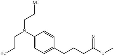 4-[双(2-羟乙基)氨基]苯丁酸甲酯,130198-76-4,结构式