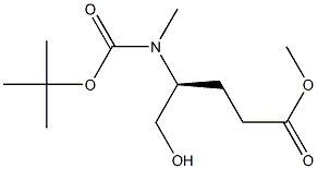 (S)-METHYL 4-(BOC-(METHYL)AMINO)-5-HYDROXYPENTANOATE Struktur