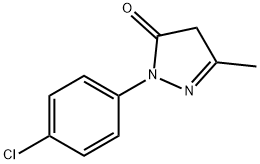 1-(4-クロロフェニル)-3-メチル-5-ピラゾロン 化学構造式