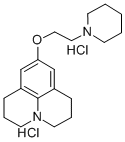 1H,5H-Benzo(ij)quinolizine, 2,3,6,7-tetrahydro-9-(2-(1-piperidinyl)eth oxy)-, dihydrochloride 结构式