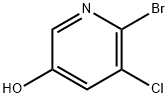 2-ブロモ-3-クロロ-5-ヒドロキシピリジン 化学構造式