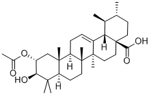 2-乙酰氧基科罗索酸, 130289-37-1, 结构式