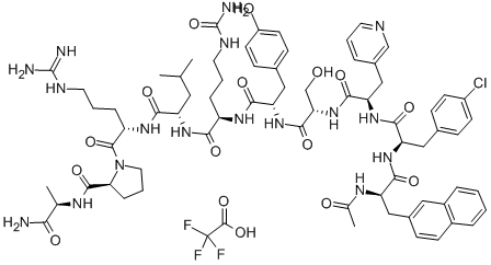 西曲瑞克三氟乙酸盐, 130289-71-3, 结构式