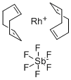 ビス(1,5-シクロオクタジエン)ロジウム(I)ヘキサフルオロアンチモナート 化学構造式