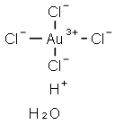 HYDROGEN TETRACHLOROAURATE(III) TETRAHYDRATE Structure