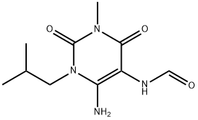 4-Amino-5-formylamino-3-isobutyl-1-methylpyrimidine-2,6-dione Structure