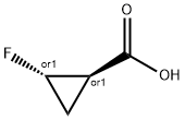 trans-2-Fluoro-cyclopropanecarboxylic acid 化学構造式