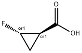 trans-2-Fluoro-cyclopropanecarboxylic acid Structure