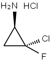 TRANS-2-CHLORO-2-FLUOROCYCLOPROPANEAMINE HYDROCHLORIDE Structure