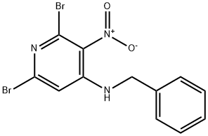 4-Pyridinamine, 2,6-dibromo-3-nitro-N-(phenylmethyl)- Struktur