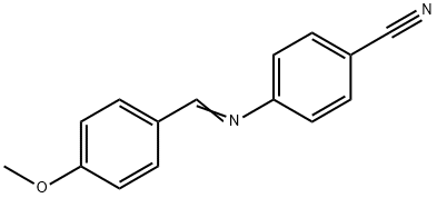 4-[(4-メトキシベンジリデン)アミノ]ベンゾニトリル 化学構造式