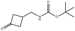 Carbamic acid, [(3-oxocyclobutyl)methyl]-, 1,1-dimethylethyl ester (9CI) Struktur