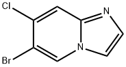 6-ブロモ-7-クロロイミダゾ[1,2-A]ピリジン 化学構造式