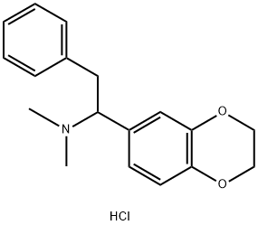 1,4-Benzodioxin-6-methanamine, 2,3-dihydro-N,N-dimethyl-alpha-(phenylm ethyl)-, hydrochloride Structure