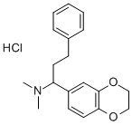 1,4-Benzodioxin-6-methanamine, 2,3-dihydro-N,N-dimethyl-alpha-(2-pheny lethyl)-, hydrochloride Structure