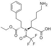 (S)-(-)-1-[N-(1-乙氧羰基-3-苯丙基)-N-三氟乙酰基]-L-赖氨酸, 130414-30-1, 结构式