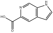 1H-ピロロ[2,3-C]ピリジン-5-カルボン酸 化学構造式