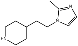 4-[2-(2-メチル-1H-イミダゾール-1-イル)エチル]ピペリジン 化学構造式