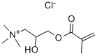 2-ヒドロキシ-N,N,N-トリメチル-3-(メタクリロイルオキシ)-1-プロパンアミニウム·クロリド 化学構造式