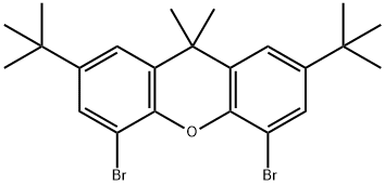 4,5-二溴-2,7-二叔丁基-9,9-二甲基氧杂蒽 结构式
