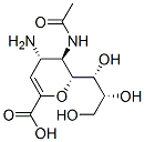 4-amino-2-deoxy-2,3-didehydro-N-acetylneuraminic acid Structure
